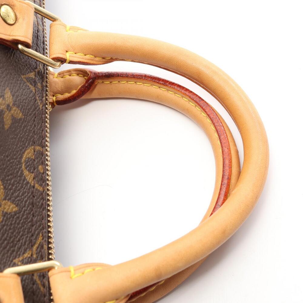 Louis Vuitton Leather Monogram Speedy Canvas Handbag Brown - Picture 5 of 9